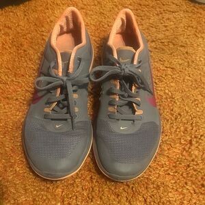 Nike Women's Gray and Pink Sneakers